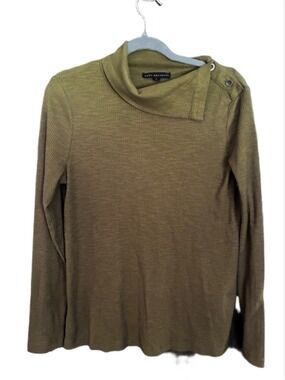 JANE + DELANCEY Olive Green Long Sleeve Tee Large